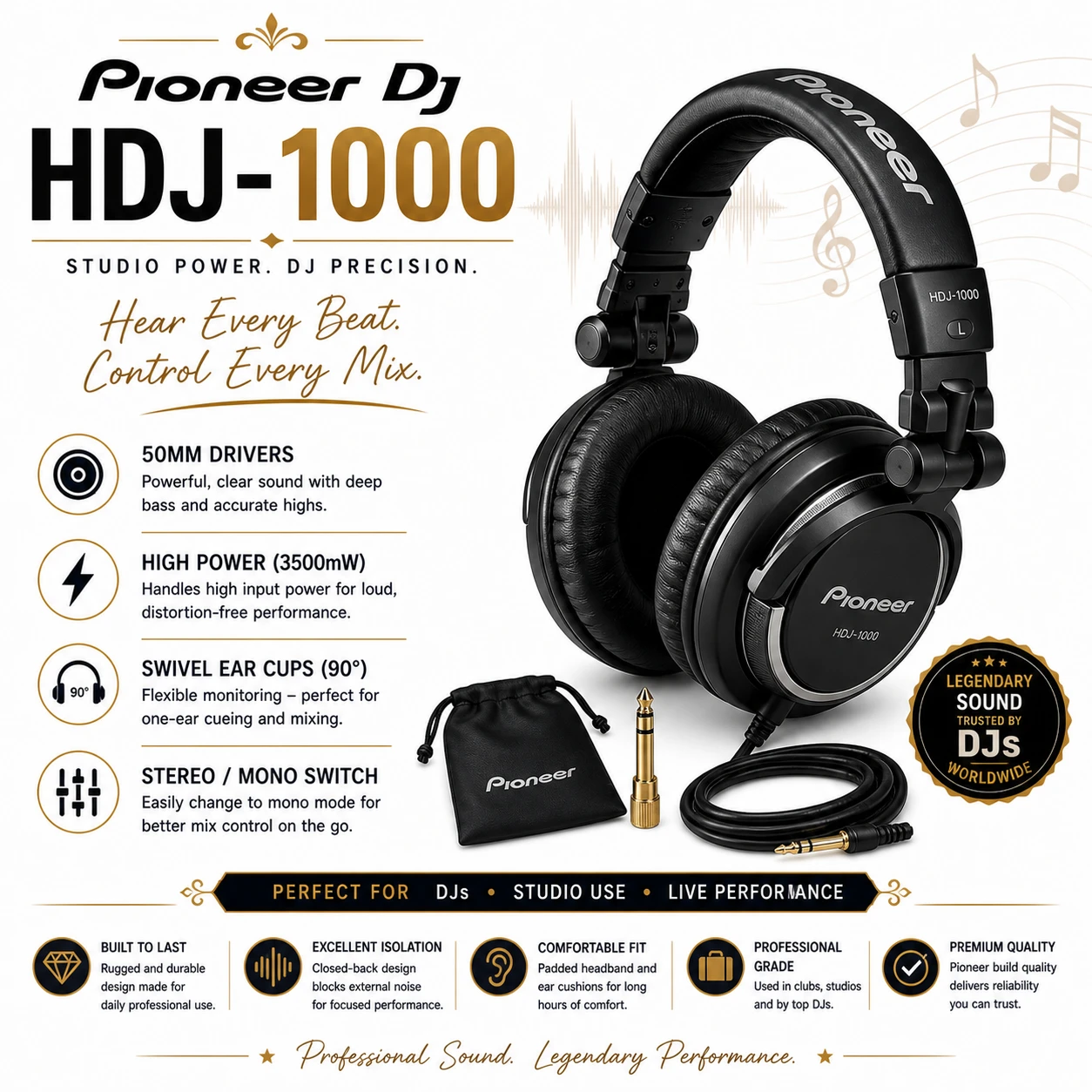 Pioneer Dj Headphones HDJ...