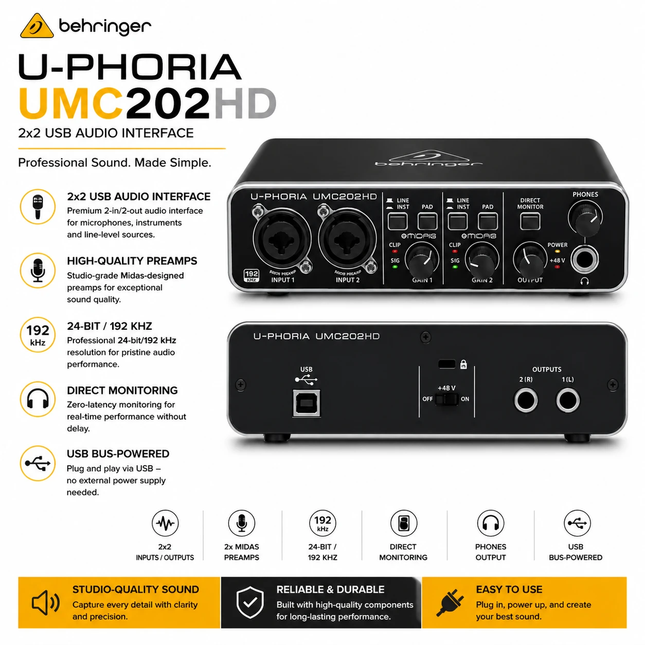 Behringer u phoria 202HD...