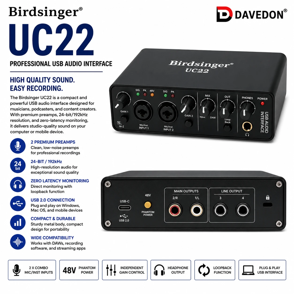 Birdsinger UC 22 sound card