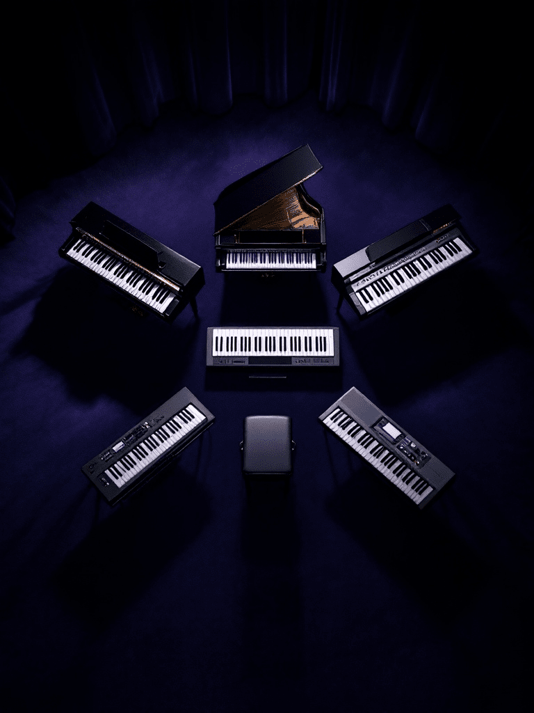 pianos and keyboards