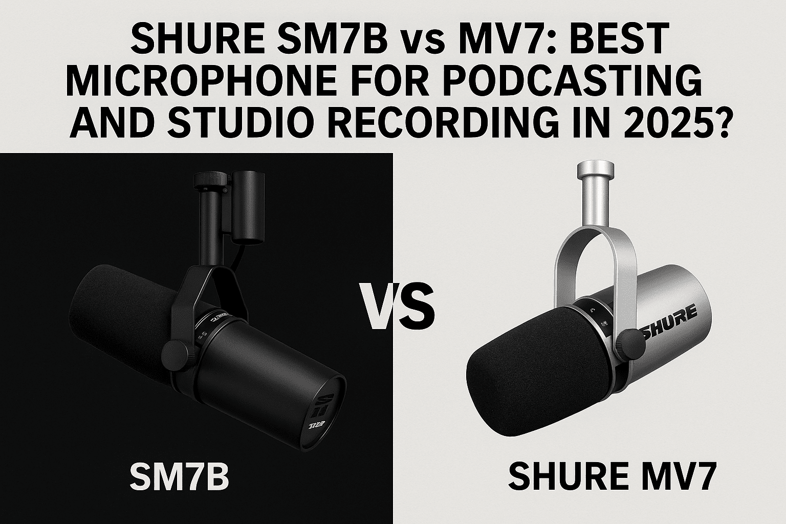 Shure SM7B vs MV7: Best Microphone for Podcasting and Studio Recording in 2025?