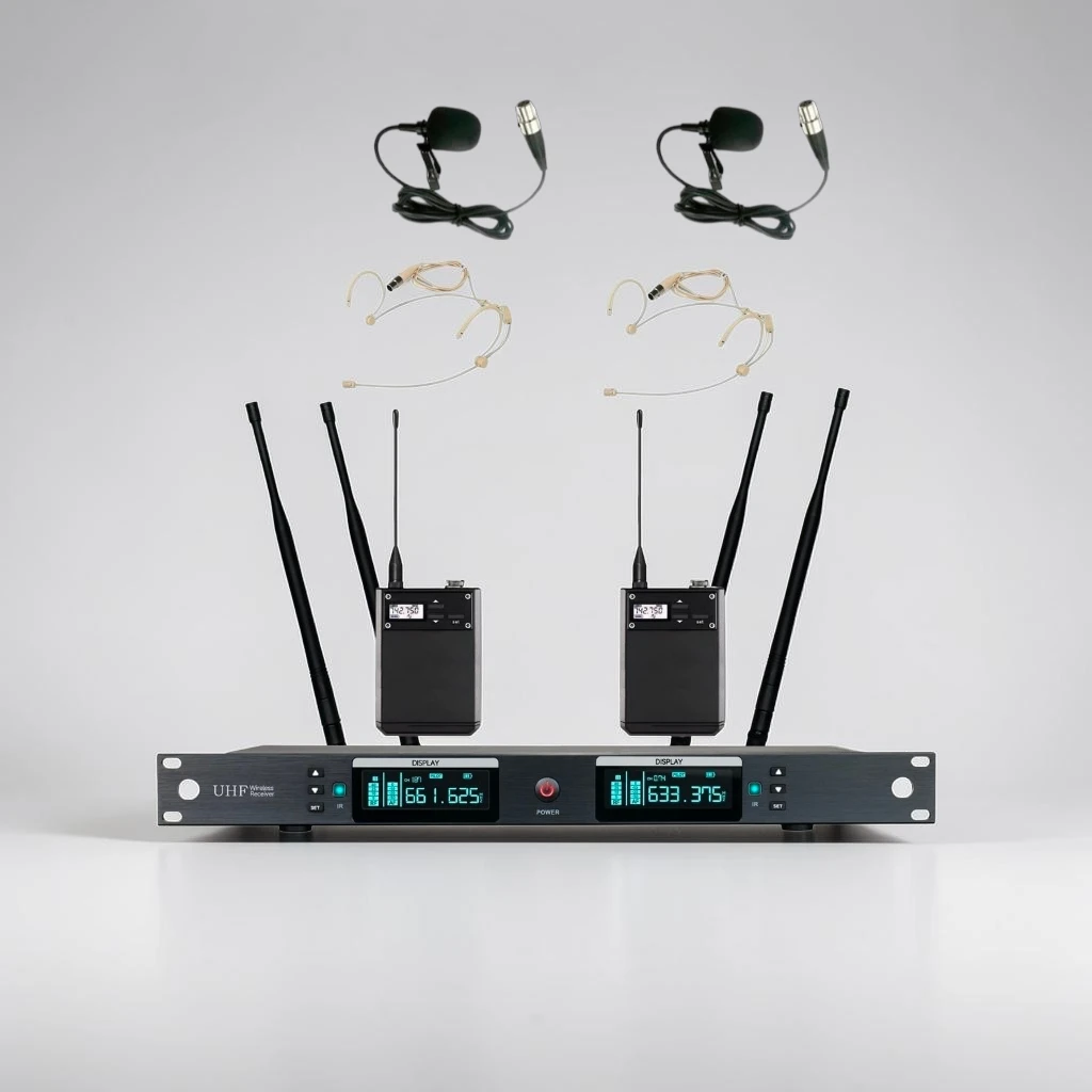 Sennheiser RMD 24s 4 in 1 headset and lapel wireless microphone