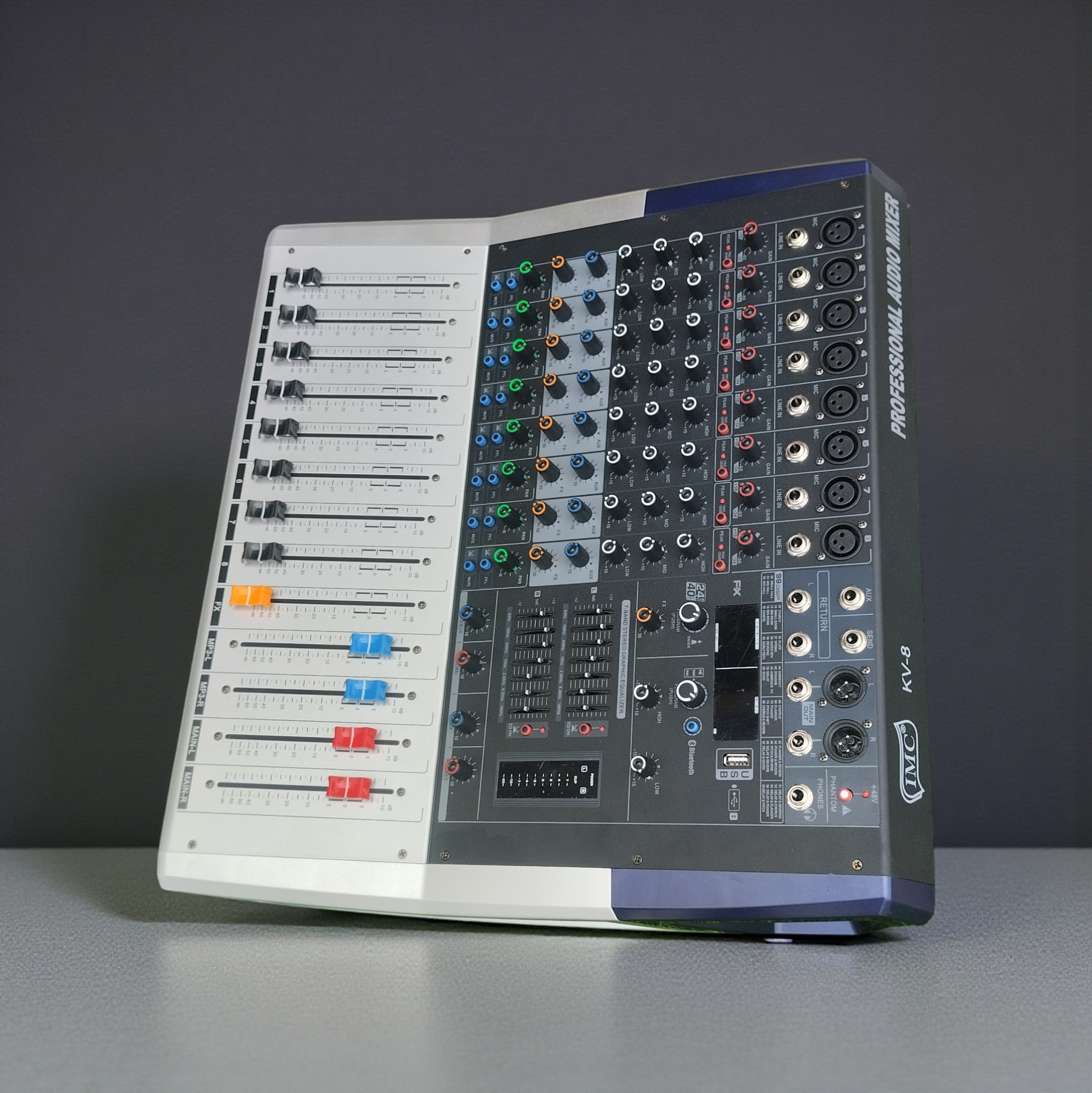 IMC KV8 8 Channel Powered Mixer for Professional Audio